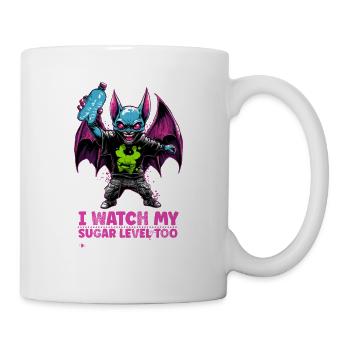 Diabetiker-Halloween-Fledermaus Achte auf mein - Tasse - Weiß - Rechts