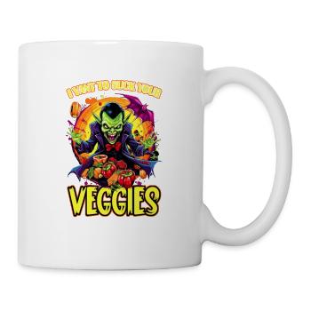 Halloween Vampire Suck Veggies : L'effroi au - Mug blanc - blanc - Droite