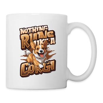 Nothing runs like a corgi - Mug - white - Right