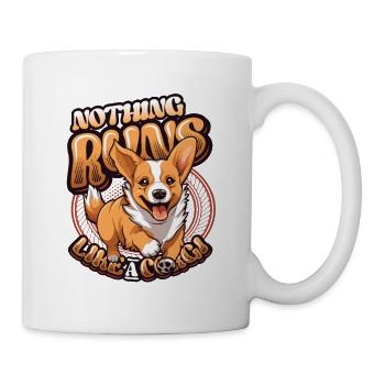 Nothing runs like a corgi - Mug - white - Right