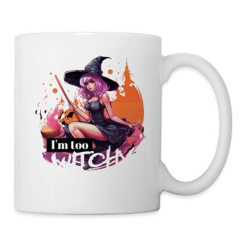 Hexe Lustig Frauen Halloween - Tasse - Weiß - Rechts