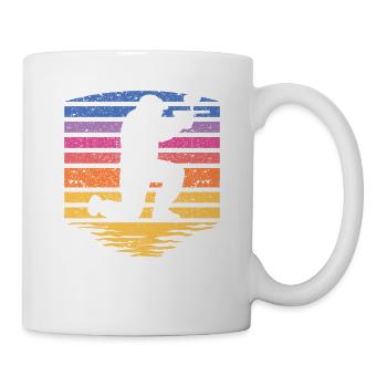 Paintball Retro Sunset 70s 80s 90s - Mug blanc - blanc - Droite