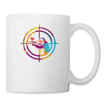 Paintball Crosshairs Paintballing Player Objectif - Mug blanc - blanc - Droite