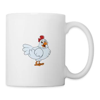 Lustiger Hühner Spruch Huhn - Tasse - Weiß - Rechts