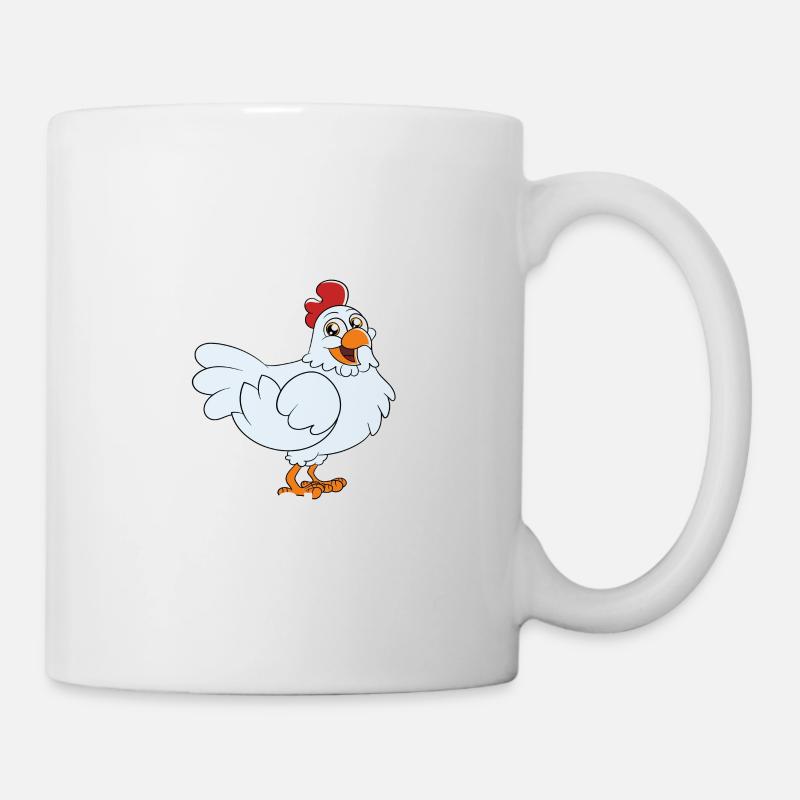 Lustiger Hühner Spruch Huhn - Tasse - Weiß