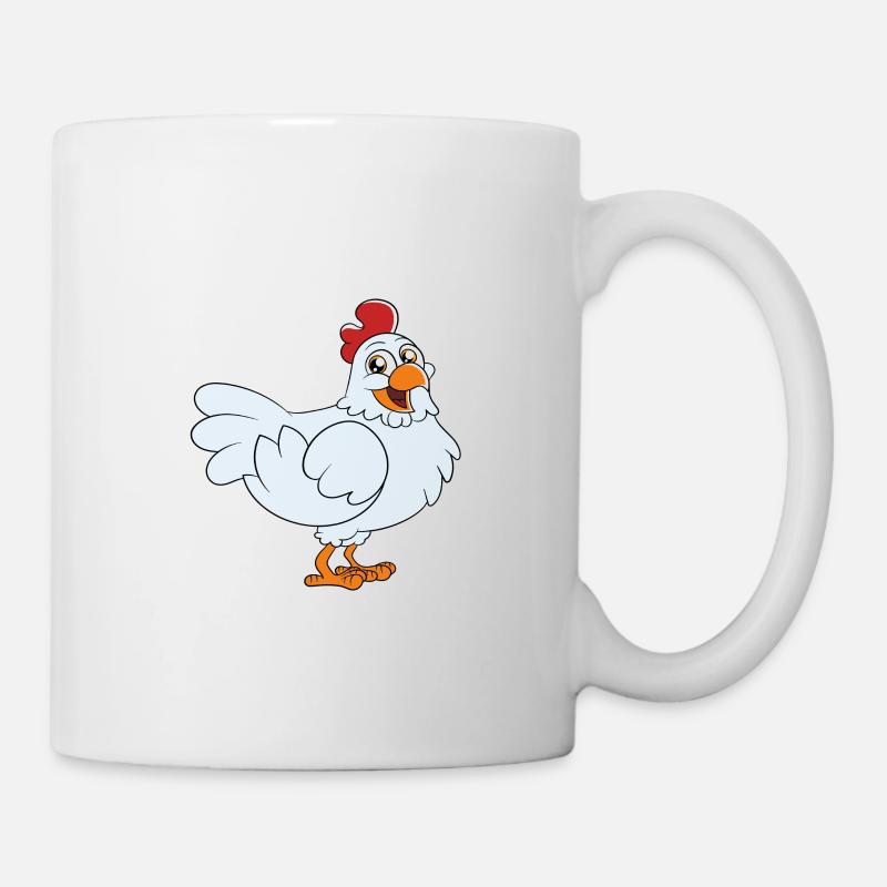 Lustiger Hühner Spruch Huhn - Tasse - Weiß