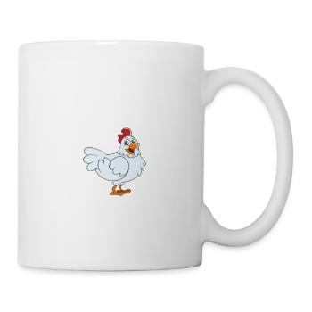 Lustiger Hühner Spruch Huhn - Tasse - Weiß - Rechts