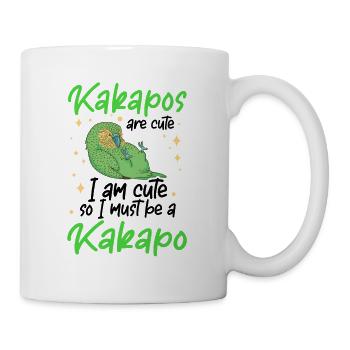 Ich bin ein Kakapo Neuseeland Papagei - Tasse - Weiß - Rechts