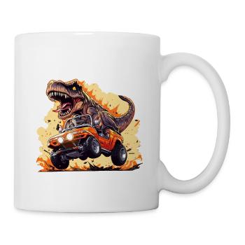 T-Rex conduit un camion monstre J’ai 3ème anniversaire - Mug blanc - blanc - Droite