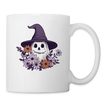 Halloween Groovy Ghost Hippie Fleurs - Mug blanc - blanc - Droite