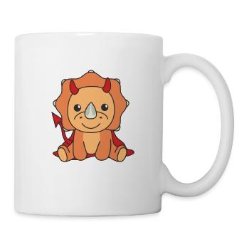 Triceratops Happy Halloween Devil Costume - Mug - white - Right