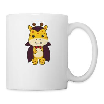 Giraffe Happy Halloween Cute Vampire Costume - Mug - white - Right