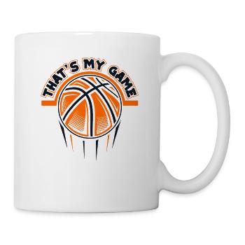 That's My Game Basketballkorb Basketballspieler - Tasse - Weiß - Rechts