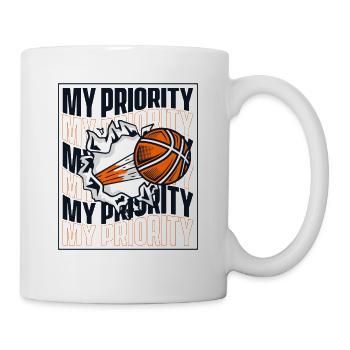 My Priority Basketballer Basketball Hoop Basketball - Mug - white - Right