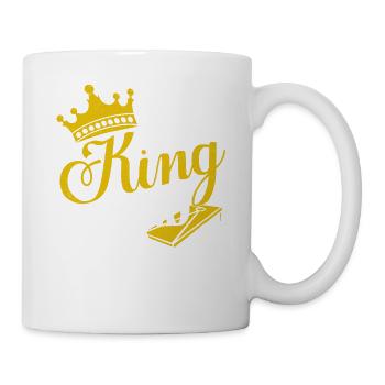 Cornhole King The Legend Has Arrived Player Bean B - Tasse - Weiß - Rechts