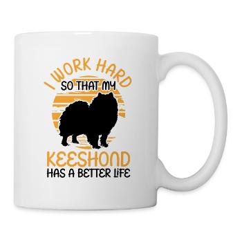 Work for my Wolfsspitz German Spitz - Mug - white - Right