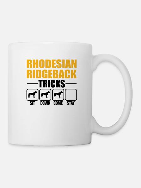 Rhodesian Ridgeback Tricks - Tasse - Weiß