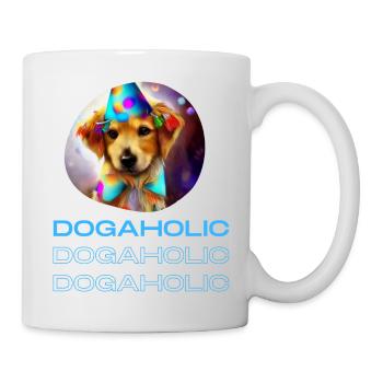 Dogaholic T-shirt Statement Tshirt für Hundefans - Tasse - Weiß - Rechts