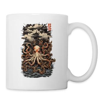Ukiyo-e Octopus Japanese Octopus Art Design - Mug - white - Right
