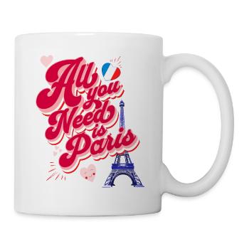 "All you need is Paris", the Eiffel Tower and love. - Mug - white - Right
