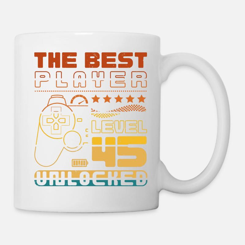 The Best Player - Level 45 unlocked - Tasse - Weiß