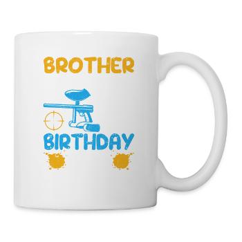 Brother of the birthday boy Funny paintball - Mug - white - Right