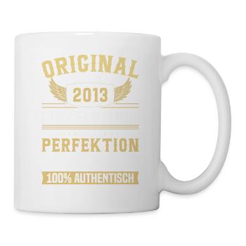 Einzigartiges Geschenk: Jahrgang 2013 - 10 Jahre - Tasse - Weiß - Rechts