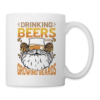 Boire des bières et faire pousser la barbe - Mug blanc - blanc - Droite