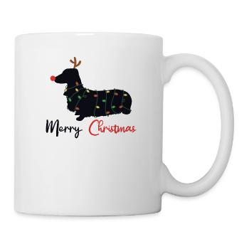 Dackel Weihnachten Winter Tiere Hunde - Tasse - Weiß - Rechts