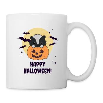 Skunk Pumpkin Mouffettes mignonnes Joyeux Halloween - Mug blanc - blanc - Droite