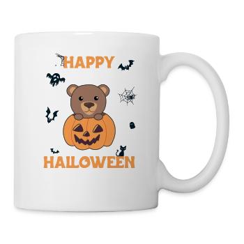 Bear in pumpkin cute bears Happy Halloween - Mug - white - Right