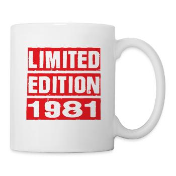 Limited Edition 1981 Geburtstag 1981 Vintage Retro - Tasse - Weiß - Rechts