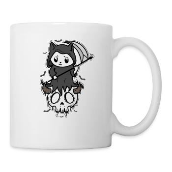Cat with Scythe Creepy Gothic Style - Mug - white - Right
