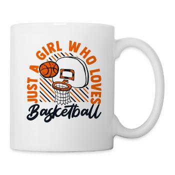 Just A Girl Who Loves Basketball Basketballer - Tasse - Weiß - Rechts