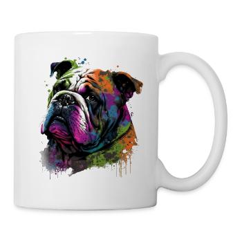 Bouledogue anglais Pop Art I Dog Lover I Splash Art - Mug blanc - blanc - Droite