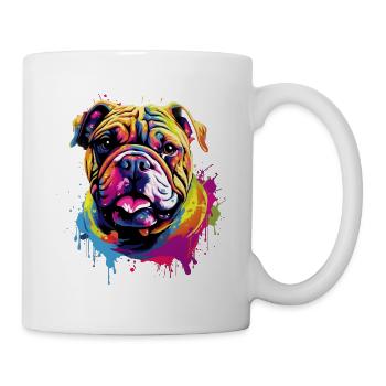 Bouledogue anglais Pop Art I Dog Lover I Splash Art - Mug blanc - blanc - Droite