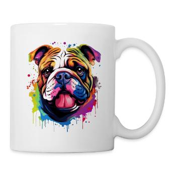 Bouledogue anglais Pop Art I Dog Lover I Splash Art - Mug blanc - blanc - Droite