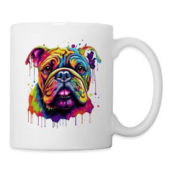 Bouledogue anglais Pop Art I Dog Lover I Splash Art - Mug blanc - blanc - Droite