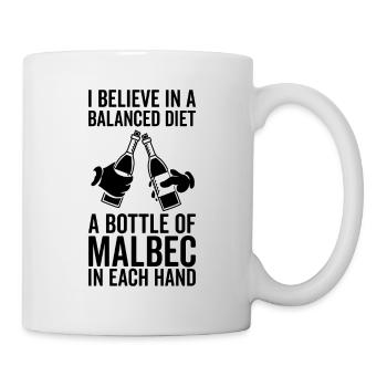 Bouteille diététique équilibrée Amateurs de Malbec - Mug blanc - blanc - Droite