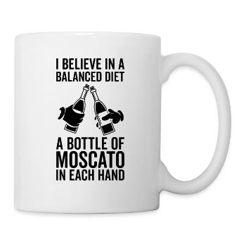 Balanced diet bottle Moscato lovers - Mug - white - Right