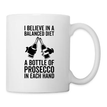 Amateurs de Prosecco bouteille diététique équilibrée - Mug blanc - blanc - Droite