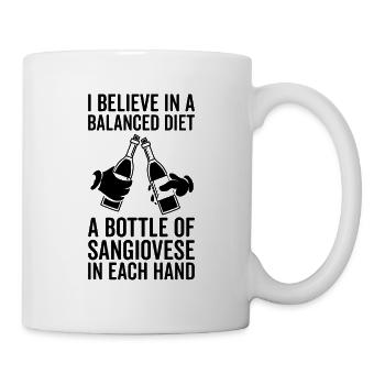 Bouteille diététique équilibrée Amateurs de Sangiovese - Mug blanc - blanc - Droite