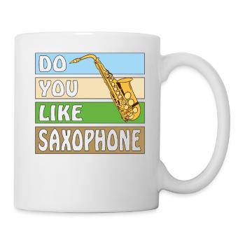 AIMEZ-VOUS LES SAXOPHONES - Mug blanc - blanc - Droite