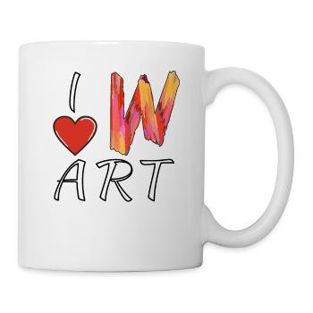 I LOVE ART LETTER W - Mug - white - Right