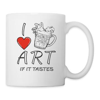 I LOVE ART BEER - Mug - white - Right