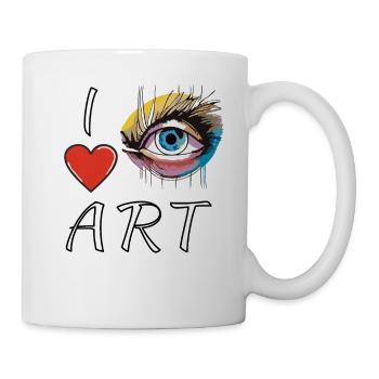 I LOVE ART EYE - Mug - white - Right