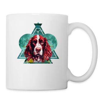 Hunde Hunderasse Zubehör Englisch Springer-Spaniel - Tasse - Weiß - Rechts