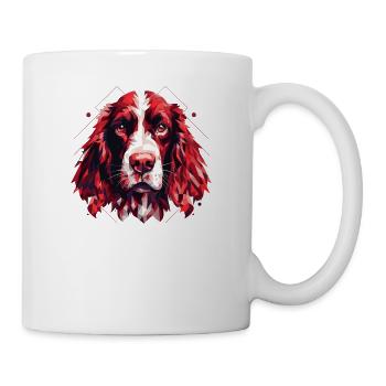 Hunde Hunderasse Zubehör Englisch Springer-Spaniel - Tasse - Weiß - Rechts
