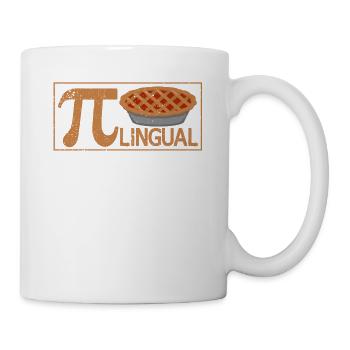 PiLingual Zweisprachige Torte Lustige Pi Day - Tasse - Weiß - Rechts