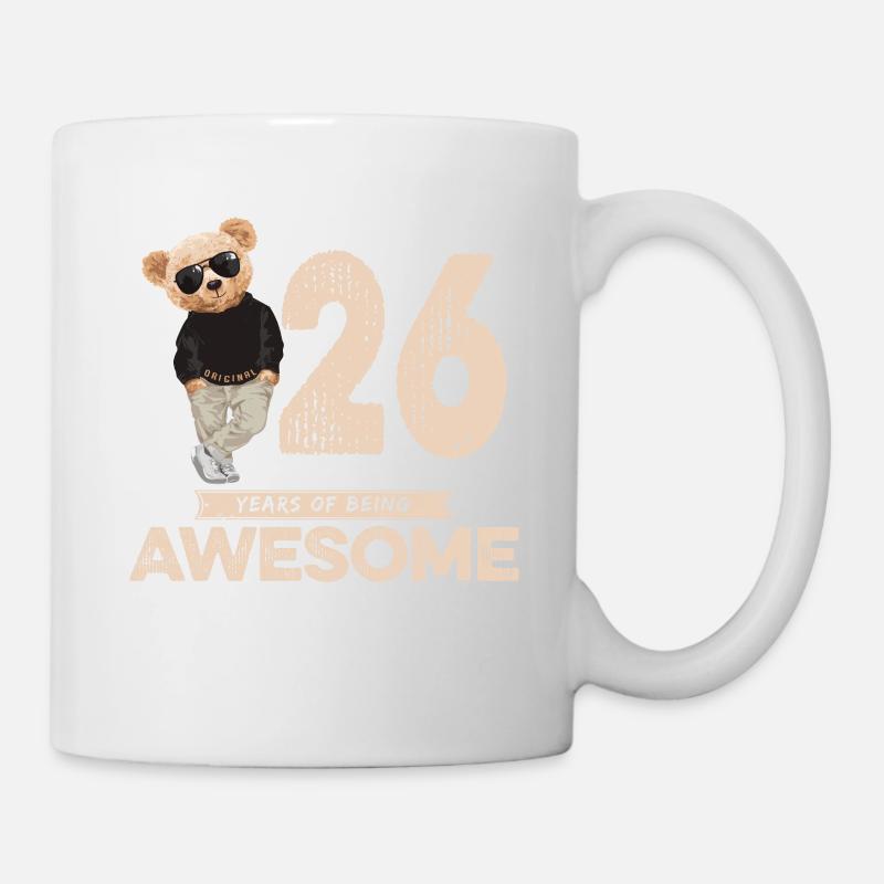 26 Years of being Awesome Teddy Bear - Mug - white